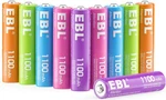 Ebl Rechargeable Aaa Batteries High Capacity 1100MAH (10 Pack- 2 * 5... New. Price: $14.76.