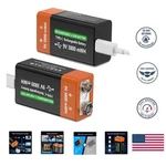 2 Pack 9 Volt Lithium Ion Rechargeable Batteries 650MAH W/ Usb-c Type Cable Bump New. Price: $29.99.