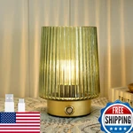 Ularoom Cordless Rechargeable Battery Operated Lamp, Glass Small Table New. Price: $59.06.