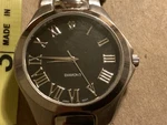 Men Diamond Watch 93455KNX-M Black Face Silver Band Runs New Battery Pre-owned. Price: $14.99.