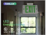 Tanlux Green Exit Sign Led Light With Battery Backup - Box Of 4 New. Price: $44.99.