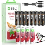 Ebl Aaa Usb Rechargeable Batteries Volt Lithium Li-ion Battery Lot New. Price: $132.89.