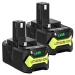 Lithium Battery 2PACK 8.0AH 18V Ryobi P102 P103 P104 Compatible Green Cordless New. Price: $74.99.
