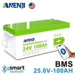 2.56KWH 25.6V 100AH LIFEPO4 Battery Lithium Bms Bluetooth 24V For Rv Home Solar New. Price: $368.26.