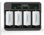 Powerowl Rechargeable D Batteries With 2 Bay Battery Charger, Usb Quick Charging New. Price: $28.33.