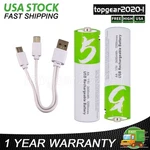 2X Usb Aa 1.5V Lithium Rechargeable Li-ion Batterie With Fast Type New. Price: $13.99.