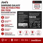 Samsung Galaxy Tab Active Pro Battery SM-T638 7600MAH EB-BT545ABY Oem Part Open. Price: $59.99.