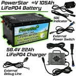 Powerstar 48V 105 Ah Lithium Battery New. Price: $2780.88.