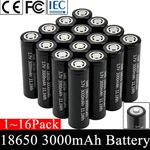 16 Pack 3.7V Rechargeable Button Top Batteries 3000MAH Smart Charger Lot New. Price: $29.99.