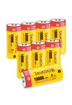 Tanatare Rechargeable D Batteries High Capacity 10000MAH 8 Pack Nimh New. Price: $30.00.