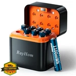 Rayhom Aaa Rechargeable Lithium Batteries 1.5V W/ 8-SLOT Charger New. Price: $44.99.