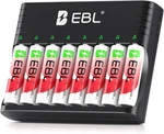 Ebl Rechargeable Aa Batteries Lithium With Charger, 3000MWH High Capactiy Double New. Price: $106.99.