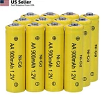 Xfull 12 Packs 1.2V Aa Ni-cd 900MAH Rechargable Batteries For Solar String New. Price: $20.16.