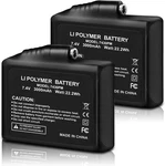 Rechargeable 7.4V 3000MAH Lithium Batteries 2 Pcs Li-polymer New. Price: $26.99.