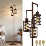 Oneach 70" Industrial Floor Lamp, Stepless Dimmable Standing With 3 Bulb... New. Price: $111.04.