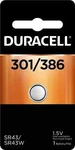 Duracell 301/386 Battery Silver Oxide Size Pack New. Price: $7.99.