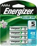 Energizer Aaa Rechargeable Batteries 4 Pack New. Price: $9.34.