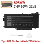 Battery K5XWW For Dell Latitude 7389 7390 L3180 5285 5289 In 71TG4 7.6V 60WH New. Price: $14.98.