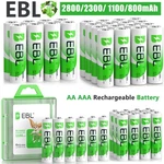 Ebl Lot Aaa Rechargeable Batteries 2800MAH 2300MAH 1100MAH Ni-mh + Box New. Price: $16.59.