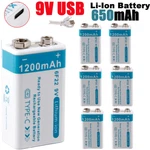 9V Volt Li-ion Usb Rechargeable Batteries 1200MAH Lithium Battery Type Lot New. Price: $42.99.