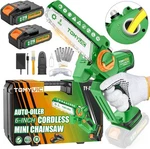 New Tomyvic 6" Cordless Handheld Battery Powered Mini Electric Chain Saw. Price: $51.22.