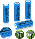 14430 3.2V LIFEPO4 Rechargeable Battery 500MAH Solar Light Pack Cell New. Price: $23.99.