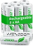 Rechargeable Aa Batteries 8PACK, 2800MAH High-capacity, Nimh, Double Battery, New. Price: $13.48.