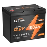 Litime 12V 100AH Group 24 LIFEPO4 Lithium Battery Built-in Bms 1280WH New. Price: $319.99.