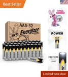 Energizer Alkaline Power Aaa Batteries, 32 Count, Long-lasting New. Price: $31.58.