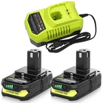 2PACK 3.6AH Lithium Battery Replacement For Ryobi 18V And P117 Charge... New. Price: $79.86.