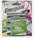 8 X Energizer Rechargeable Aa Batteries Power Plus Nimh 2300MAH HR6 New. Price: $17.99.