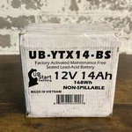 New Upstart Battery UB-YTX14-BS 12V 14AH Powersport. Price: $40.00.