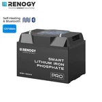 Renogy 12V 100AH Smart Lithium Iron Phosphate Battery W/bluetooth & Self-heating New. Price: $415.99.