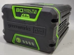 Greenworks Pro BAB723 80V 4.0AH Li-ion Battery Manufactured In 2022 Used. Price: $75.99.