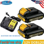 2PACK 12V For Dewalt Max Xr Lithium Ion DCB120 DCB123 DCB127 Battery / Charger New. Price: $36.95.