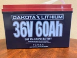 Dakota 36 Volt Ah Lithium Battery 2160 Wh Life P04 New. Price: $850.00.