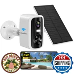 Noonkey 4MP Solar Outdoor Security Camera 5G/2.4GHZ Wifi Wireless Rechargeable New. Price: $49.48.