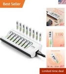16 Ebl Rechargeable Aaa Batteries 1100MAH 1.2V Nimh Triple Battery W/ Cha... New. Price: $39.58.