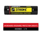 Coast Zithion-x (ZX955) 3.7 Volts 4000MAH Rechargeable Battery New. Price: $24.99.