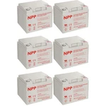 6PC Npp 12V 40AH Agm Vrla Battery High-capacity New. Price: $639.00.