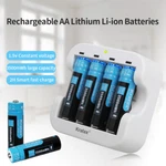 1.5V Usb Rechargeable Aa Lithium Battery 3500MWH Li-ion Batteries Charger Lot New. Price: $64.70.