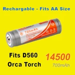 14500 Battery Rechargeable D560 Aa Replacement New. Price: $9.95.