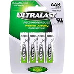 Ultralast ULN4AASL-1000 Rechargeable Batteries Nicad 1.2 Volt, 1000MAH New. Price: $20.30.