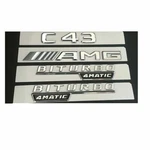 Chrome Trunk Fender Emblems Badges For Mercedes Benz W205 C43 Amg Biturbo 4MATIC New. Price: $36.99.