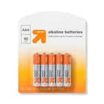 Aaa Batteries 10PK Alkaline Battery Up&up: 1.5V Single-use, Household New. Price: $10.95.