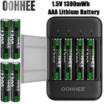 8PACK Aaa 1.5V 1300MWH Rechargeable Lithium Battery With 4-SLOT Thin Charing Box New. Price: $10.39.