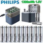 Lot Philips 1.5V 1300MWH Aaa Rechargeable Lithium Battery With Smart Charger Box New. Price: $109.99.