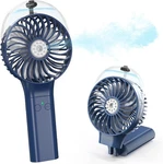 Comlife Portable Handheld Misting Fan, 3000MAH Rechargeable HF318, Blue New. Price: $28.64.