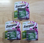 Energizer Rechargeable Batteries Aa 8 Pack, Nimh, Lot Of 3 Packs For 24 Total New. Price: $58.89.