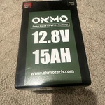 Okmo 12V 15AH LIFEPO4 Lithium Battery 12.8V JCY-1215 Open. Price: $23.00.